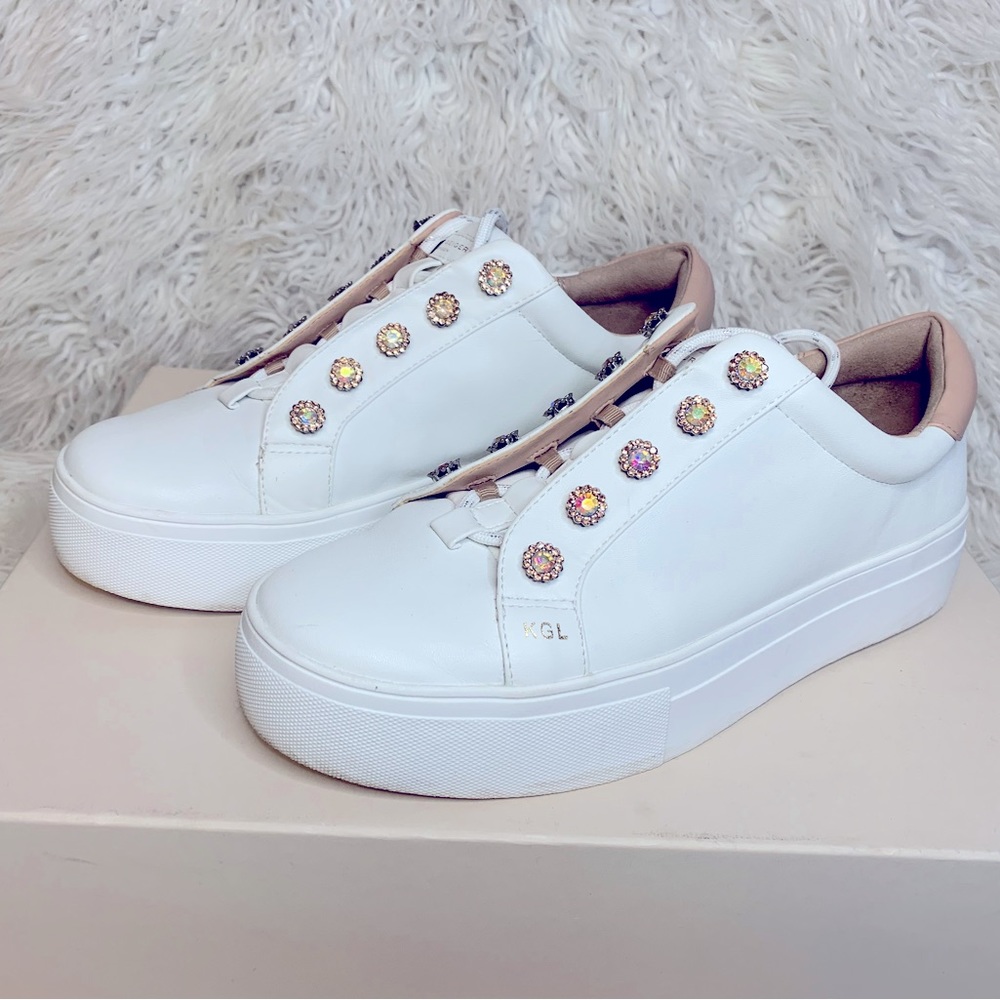Kurt Geiger White Leather Sneakers US 8